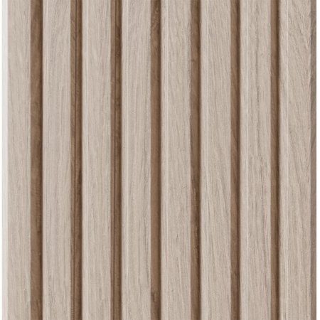 DESIGNS OF DISTINCTION 1-1/2" Tall Bevel Slat Tambour - White Oak (12"W x 96"L) 011296207WK1